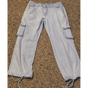 Vanilla Star Cargo Pants Women's Size W29 (10) Blue Drawstring Bottoms